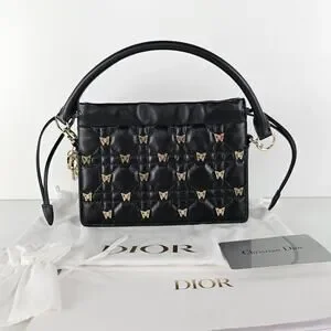 Dior Bags Christian Dior Butterfly Stud Milly Mini Bag Black